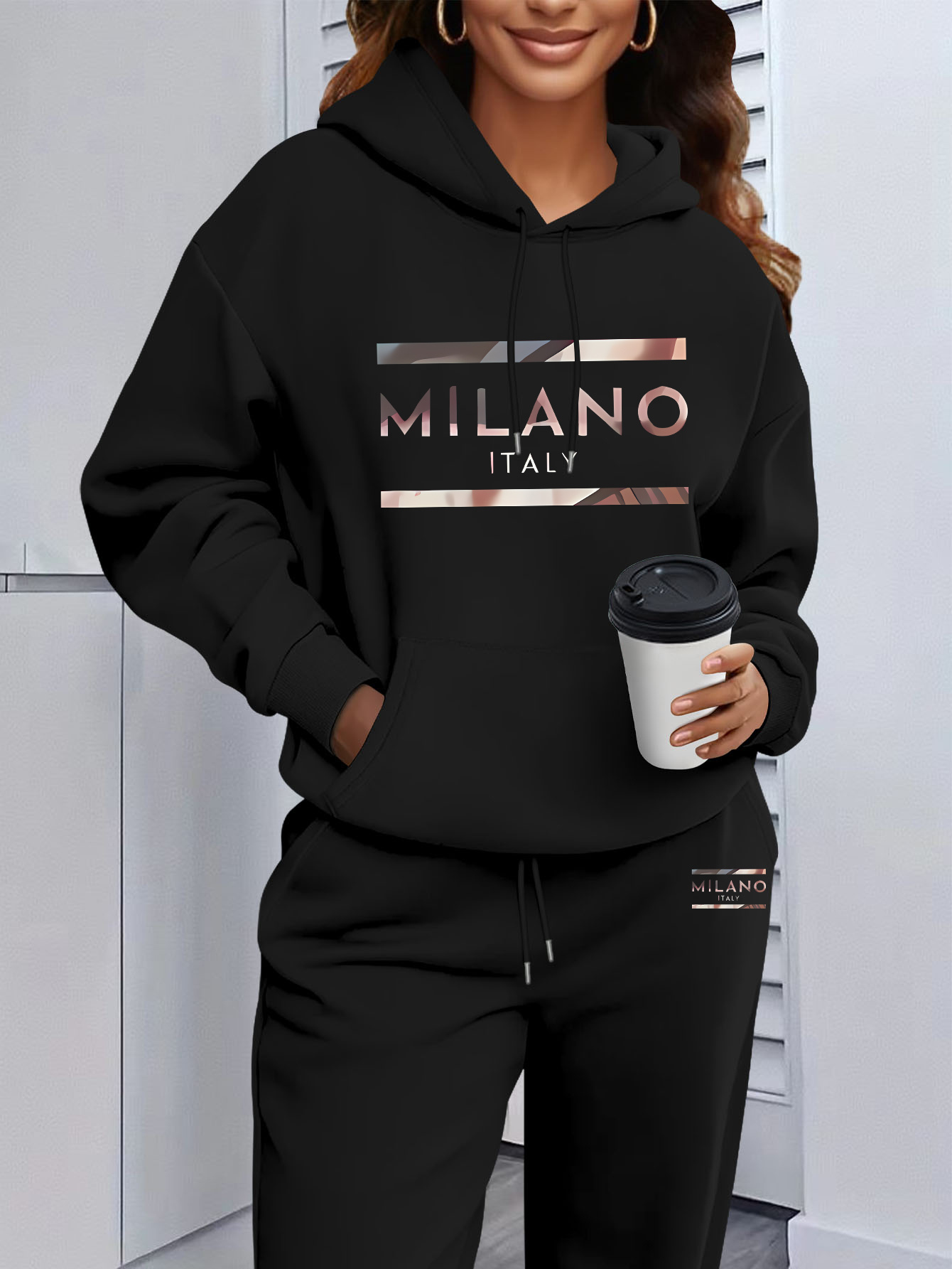 Winter Clothing For Women - 2026 Damen-Print-Kapuzenpullover-Set, hochwertige, heiß begehrte Outfits,
