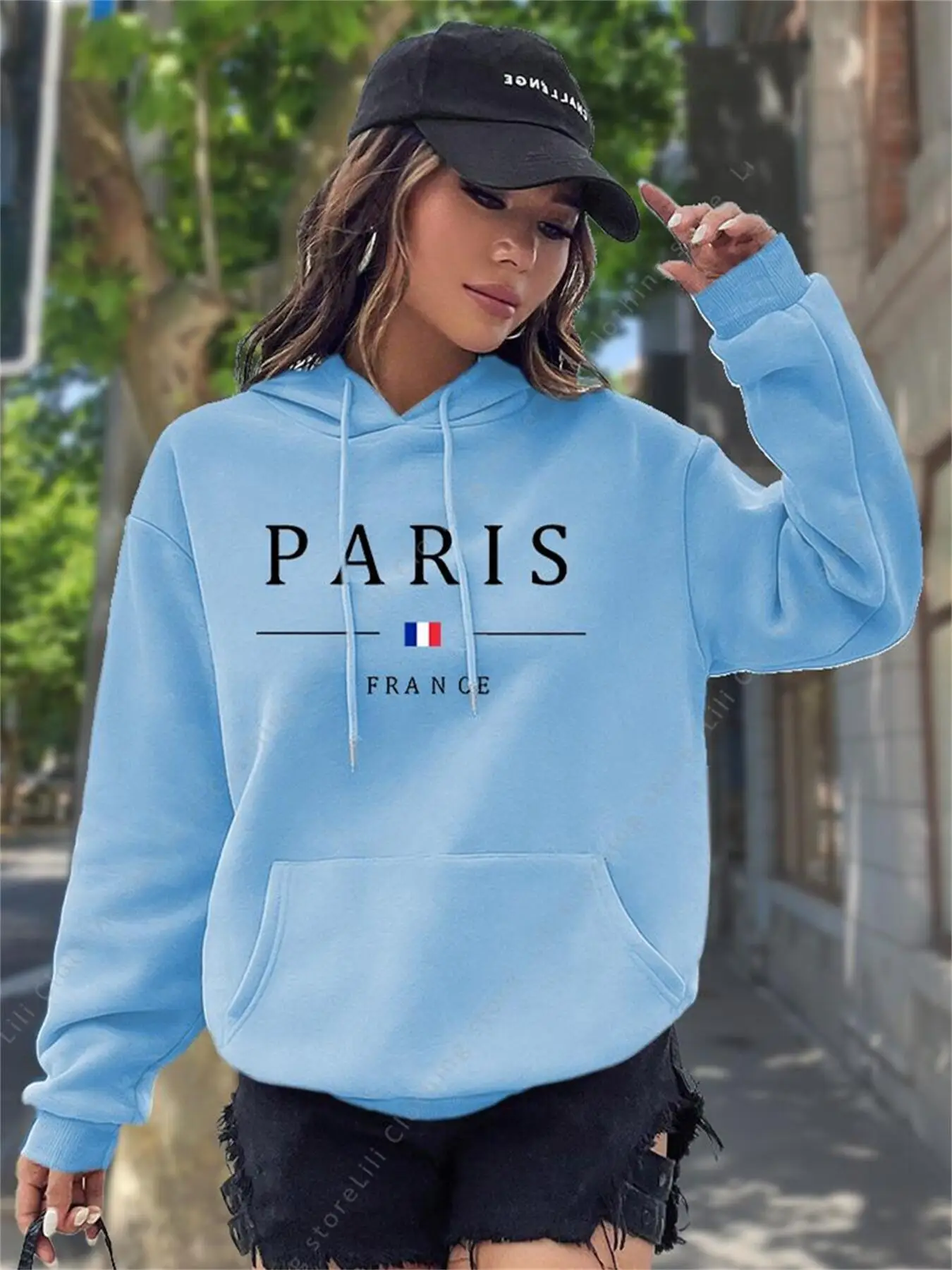 PARIS Grafik-Buchstaben-Hoodie – Winter Clothing Drawing Bewertung und Preis