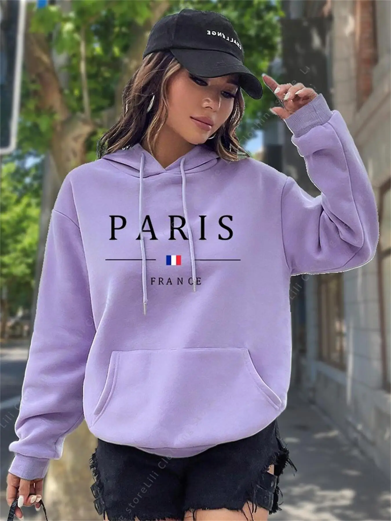 PARIS Grafik-Buchstaben-Hoodie – Winter Clothing Drawing Bewertung und Preis