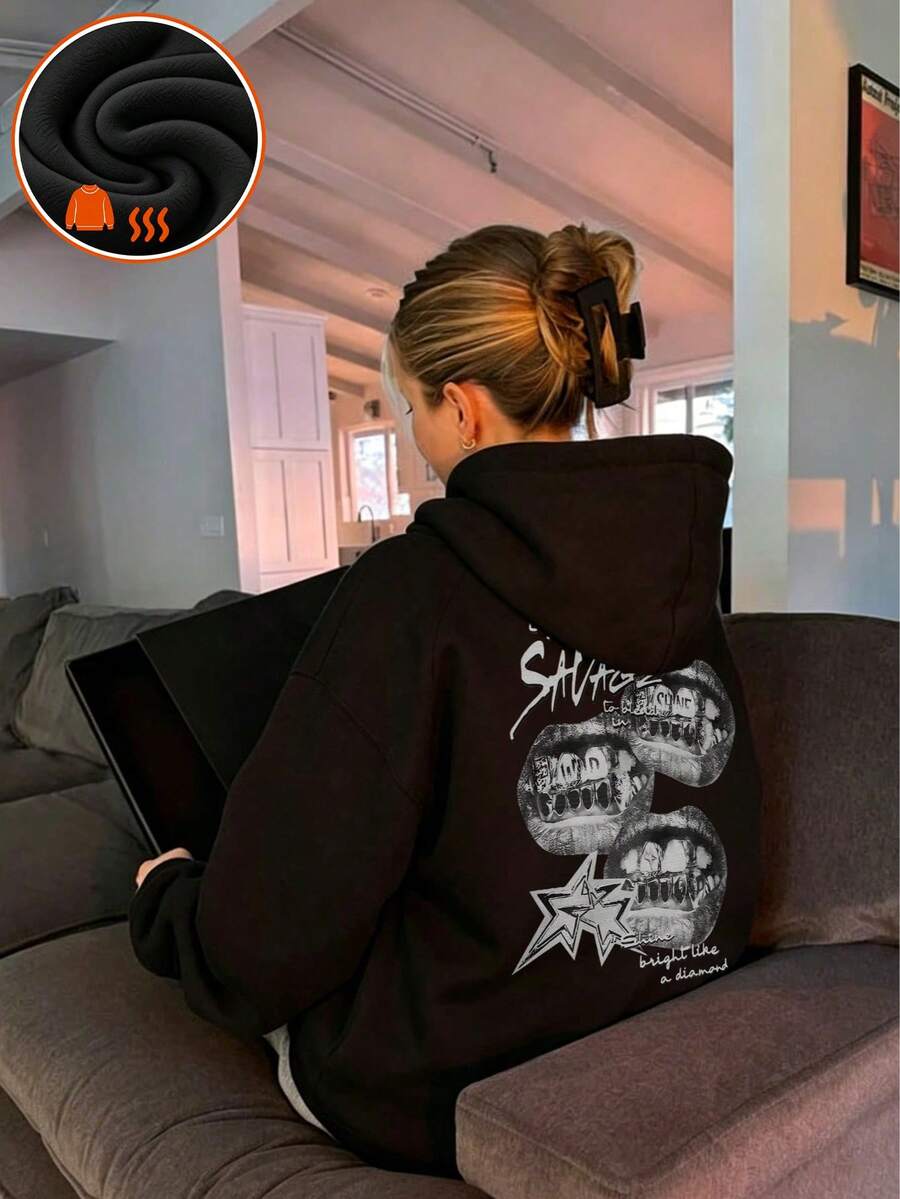 1 Stück, warmes Sweatshirt mit – Winter Clothing Drawing Bewertung und Preis