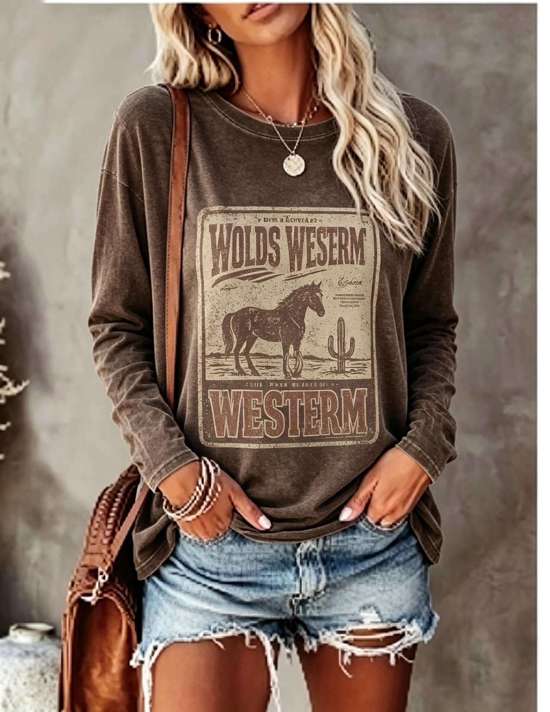 Damen-Langarm-T-Shirt, Vintage – Winter Clothing For Women Bewertung und Preis
